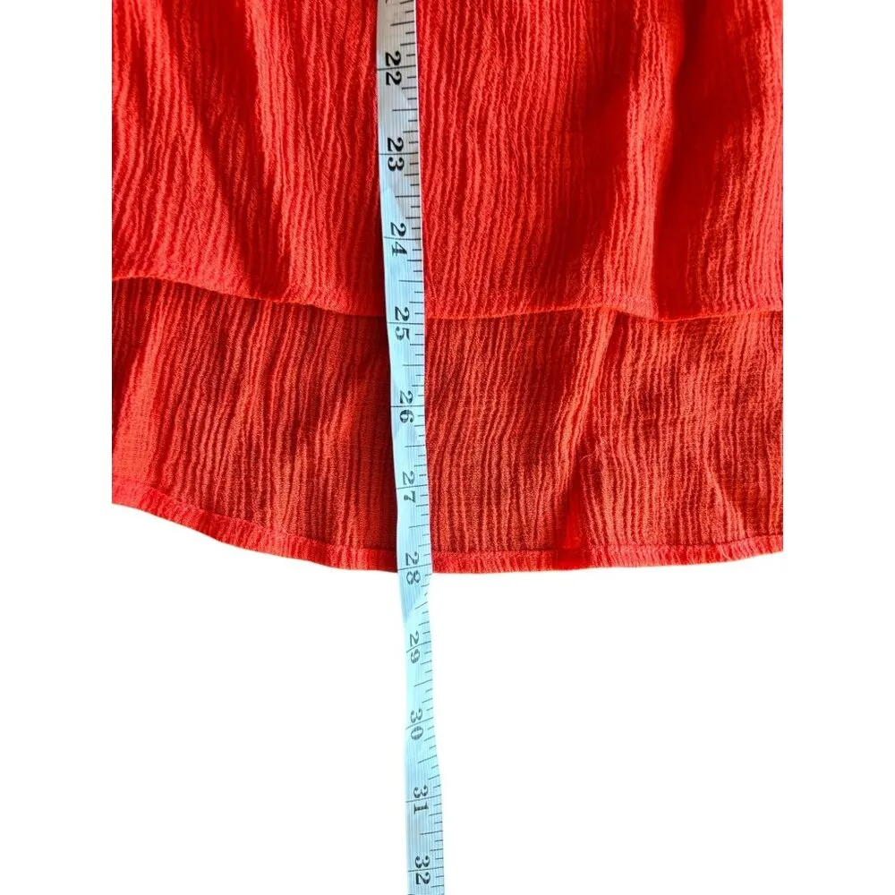 Blu Pepper Women's Orange Floral Light weight Top - Image 5