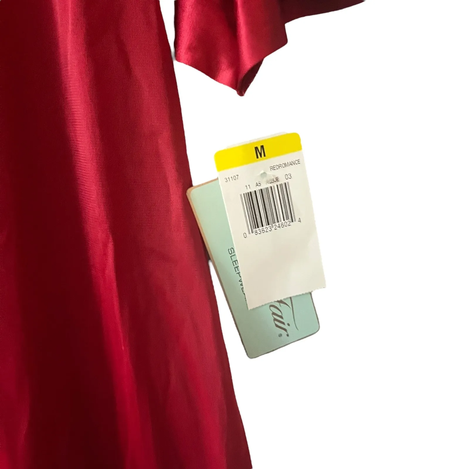 Vtg Vanity Fair Red Nylon‎ Full Length Robe Medium M Sleepwear Style 31-107 NWT - Image 5