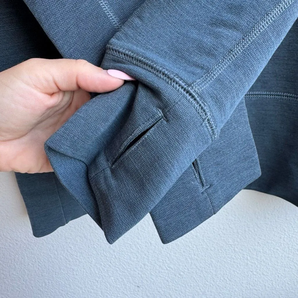 Nike Training Wool Blend Running Hooded Long Torse Hoodie Gray Size Medium - Image 10