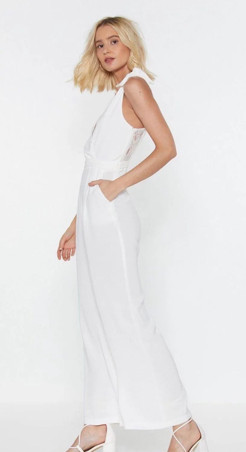 Nasty Gal Cut To The Lace Wide Leg Jumpsuit - Image 3