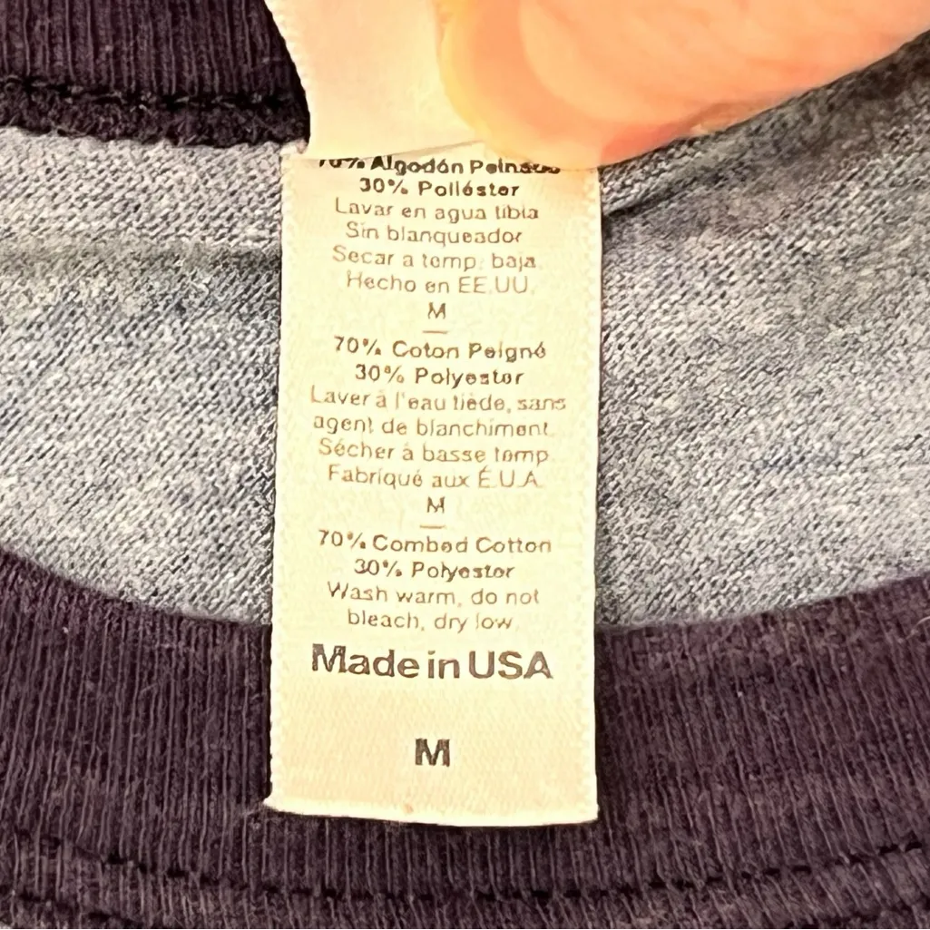 Vtg Made In USA 80s Women’s Blue Ringer Graphic Tee T - Image 4