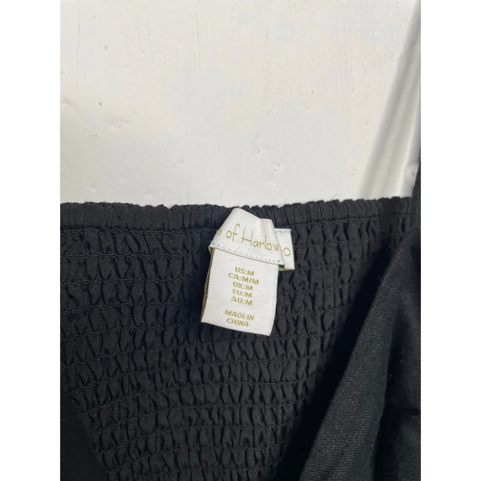 NEW House of Harlow 1960 Black Linen Blend Cropped Knot Tank Size Medium - Image 4