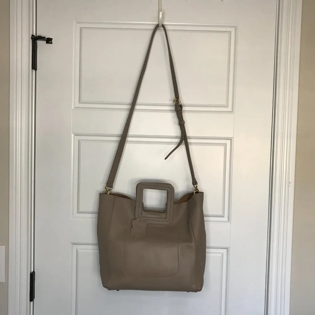 TMRW Studio Antonio Medium Leather Crossbody Bag Removable Inner Pouch Neutral‎ - Image 16