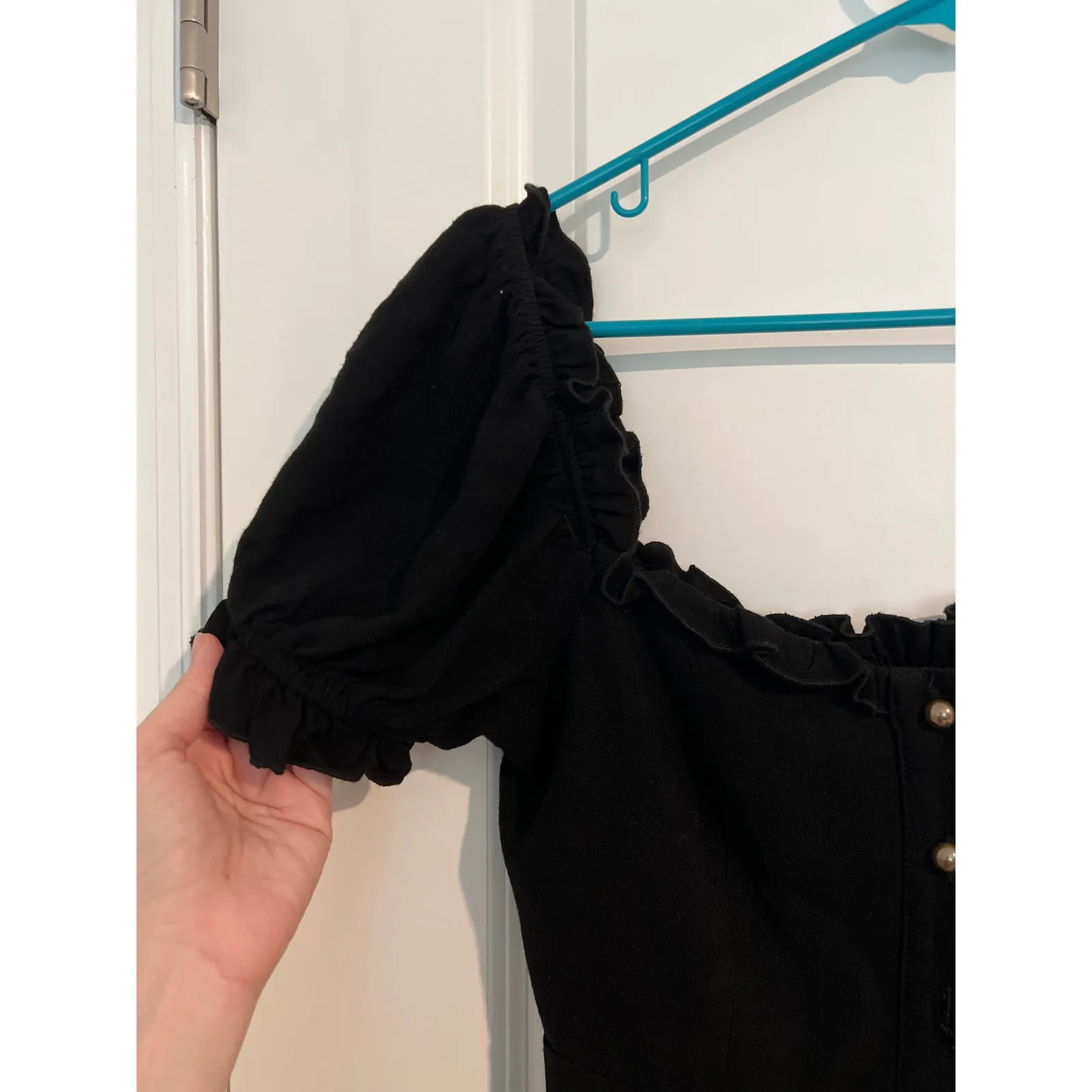 Show Me Your Mumu Black Button-Front Mini Dress – Size Small - Image 4