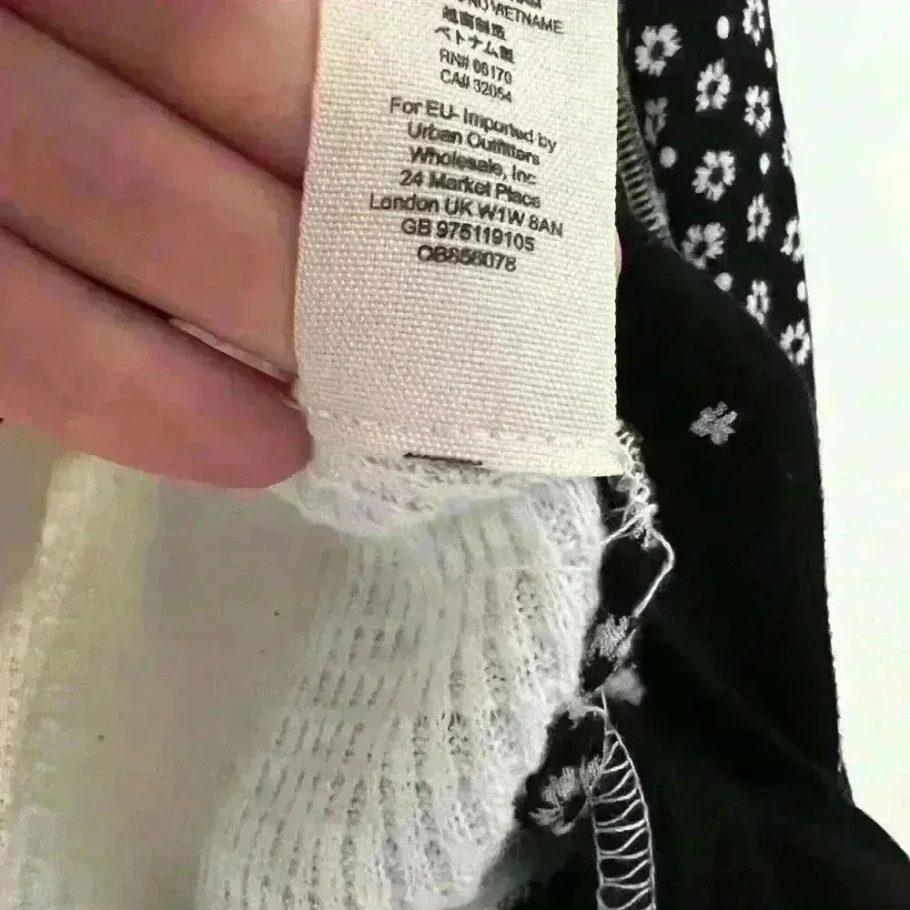 Free People Black and White Blouse - Image 6