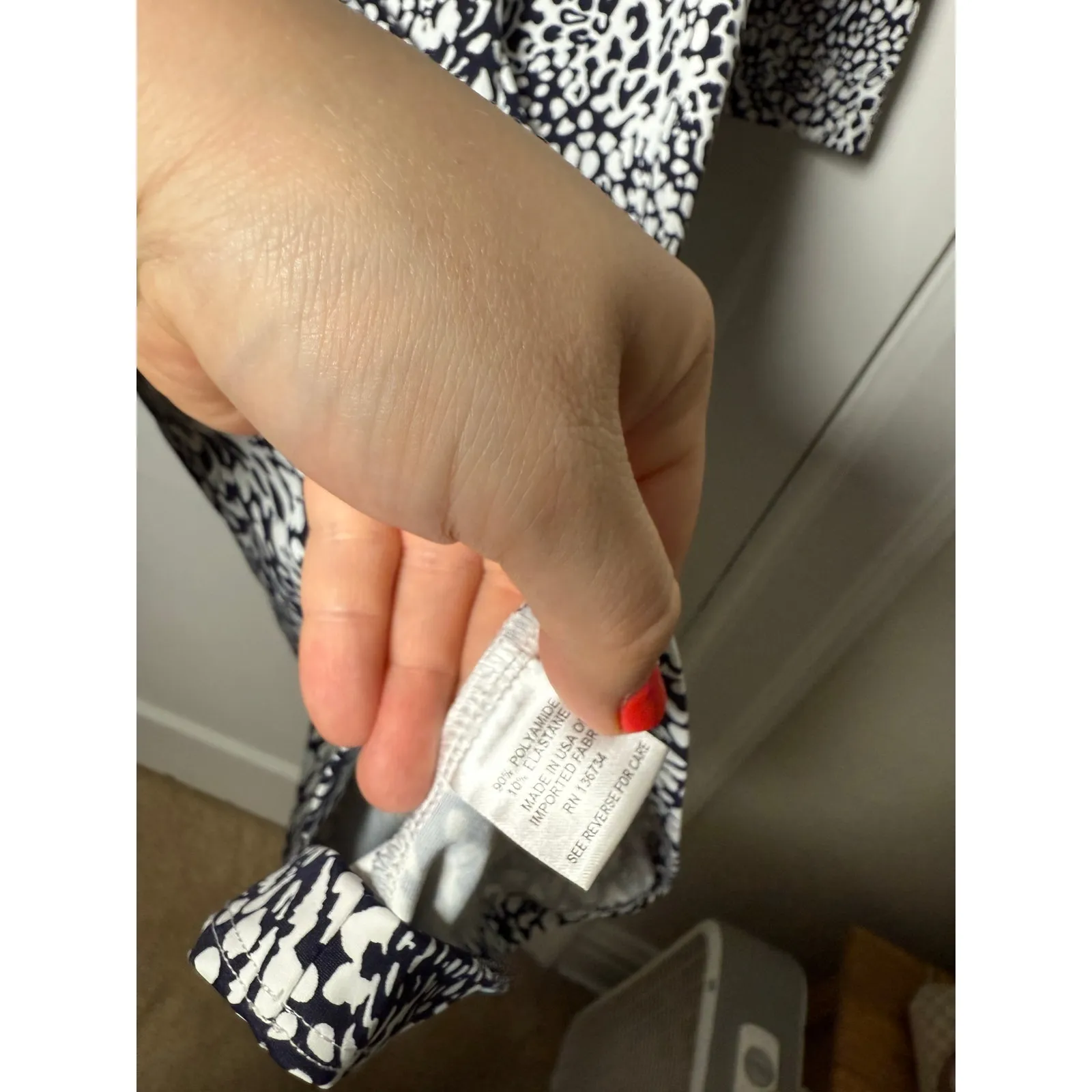 Persifor Black White Stretch Knit Mini Length 3/4 Sheath Dress USA Women's Small - Image 6