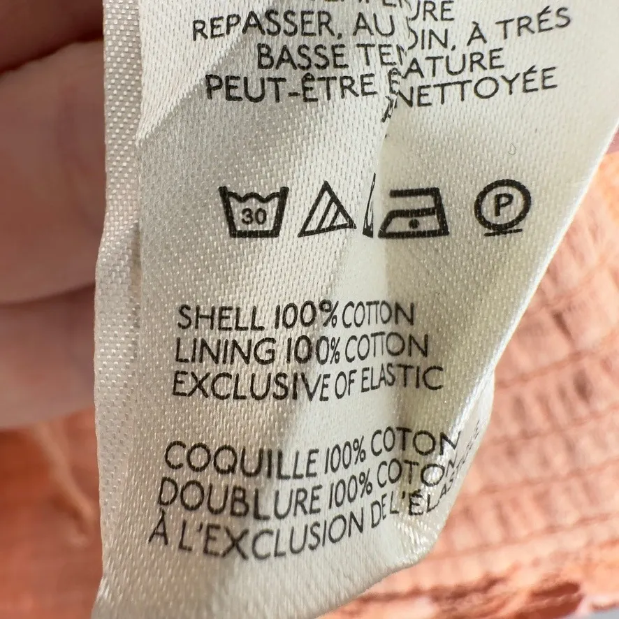 Free People Shea Floral Smocked Peach Red Tank Top‎ Peach Brown Boho Sleeveless - Image 7