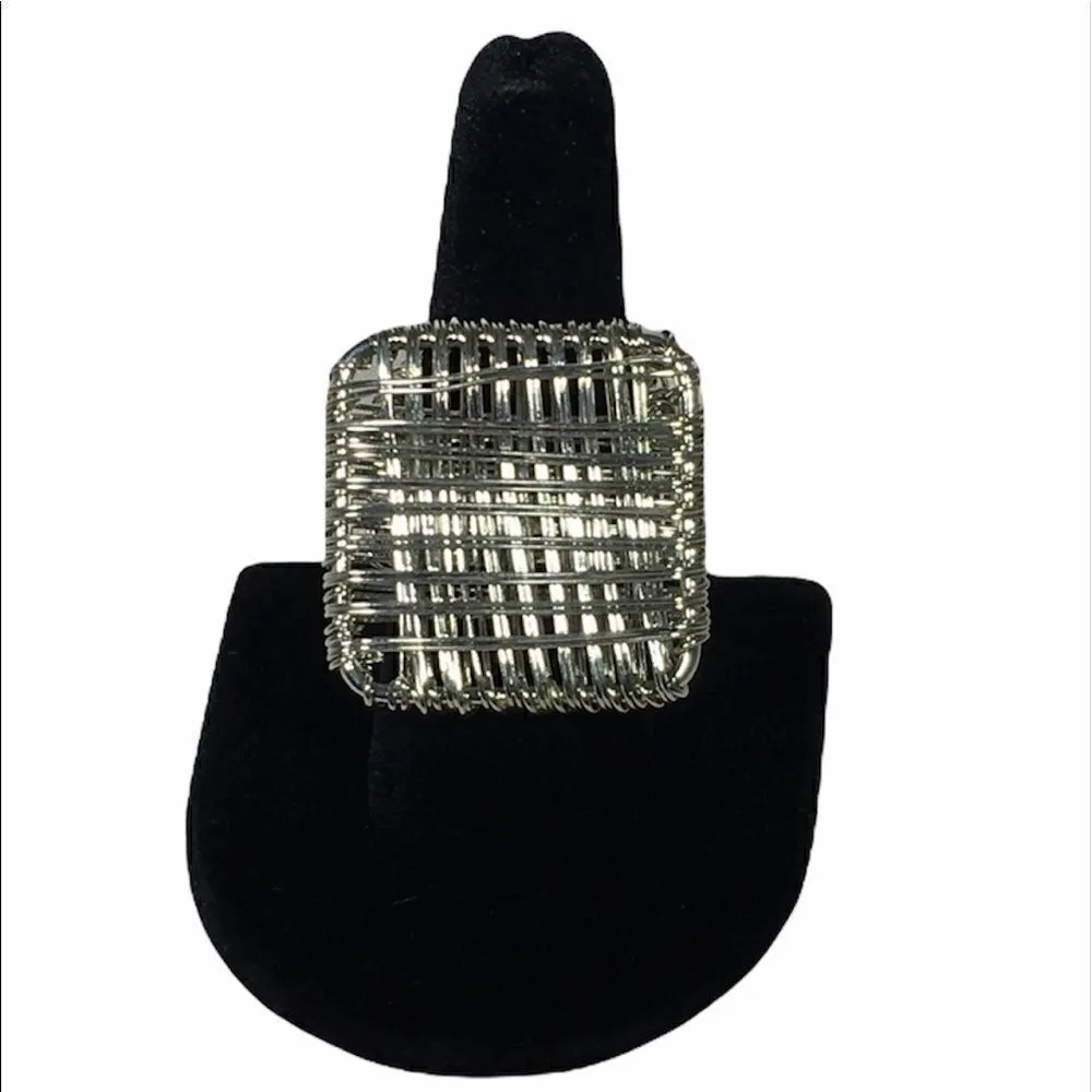 Amrita Singh Silver wire ring adjustable 7.5/8 - Image 2