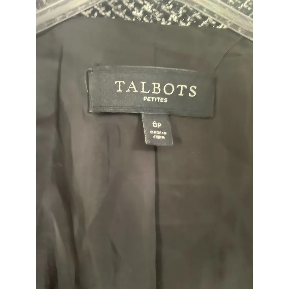 Talbots Tweed Blazer size 6P  Petite Black Tweed - Image 2