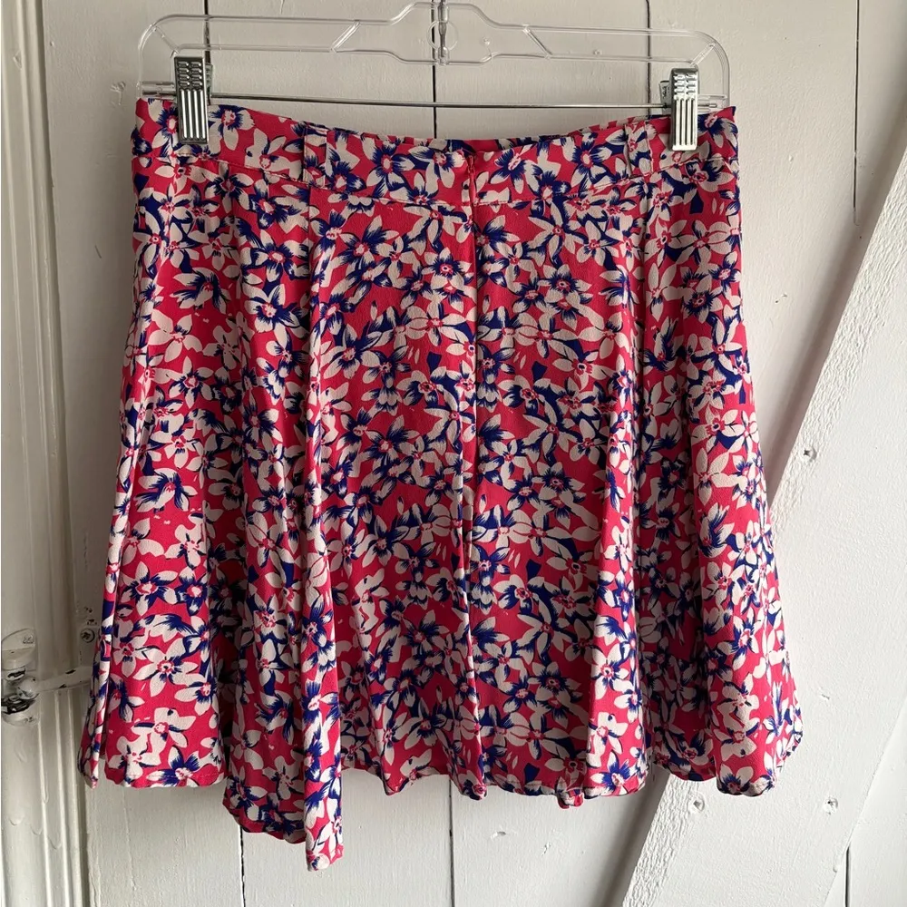 Yumi Kim 100% Silk Floral Skirt Size L - Image 3
