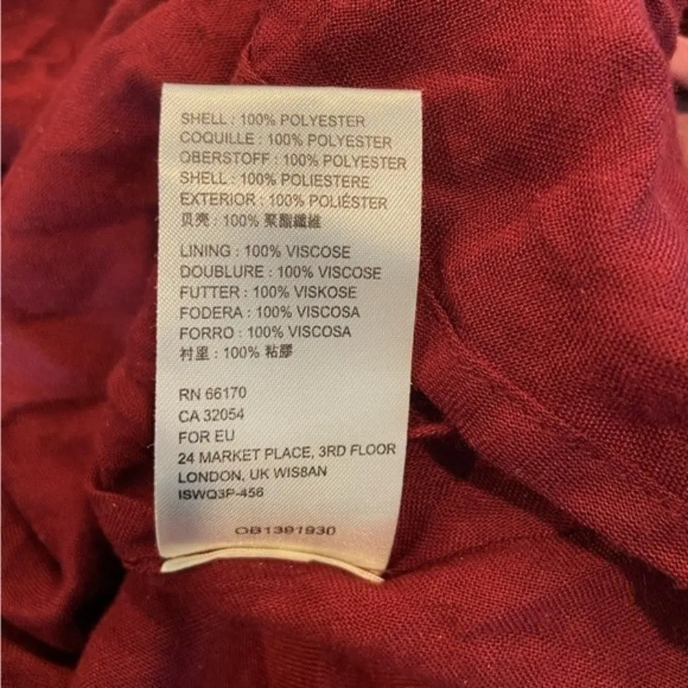 Free People Daphne Velvet Mini Dress Roan Rouge Rust Size Small NWT Babydoll - Image 12