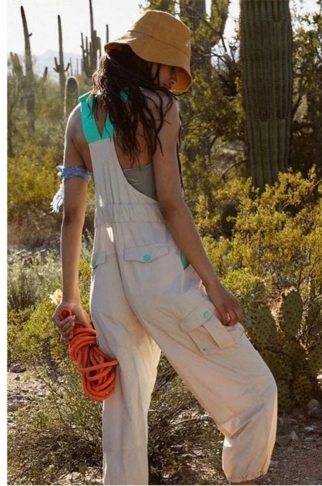 Free People Movement Morning Meadow Onesie Jumpsuit Overalls: Oatmilk Spearmint - Image 3