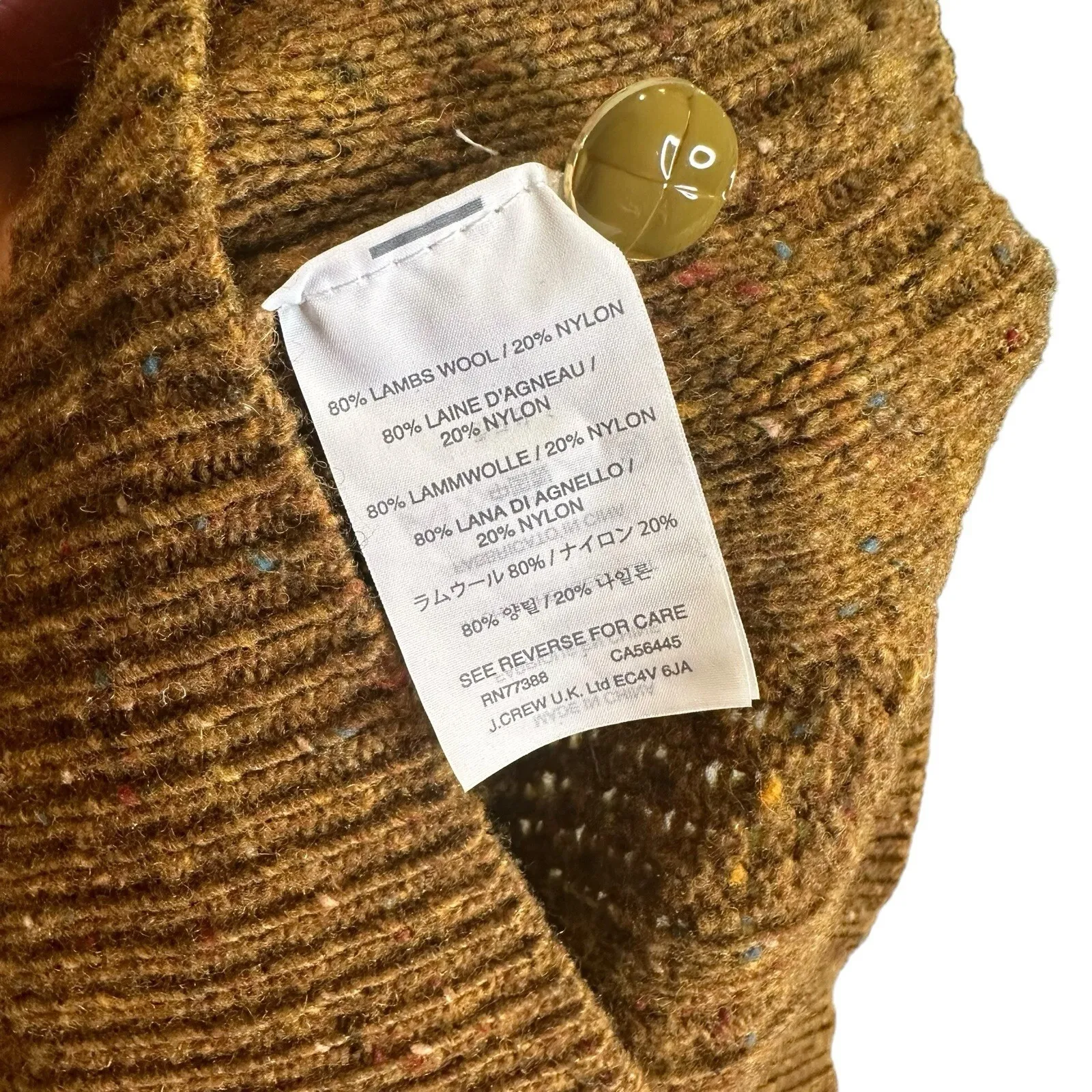 J Crew Cable Knit Sweater Women XXS Speckled Lambswool‎ Cozy Knit Cabin Academia - Image 10