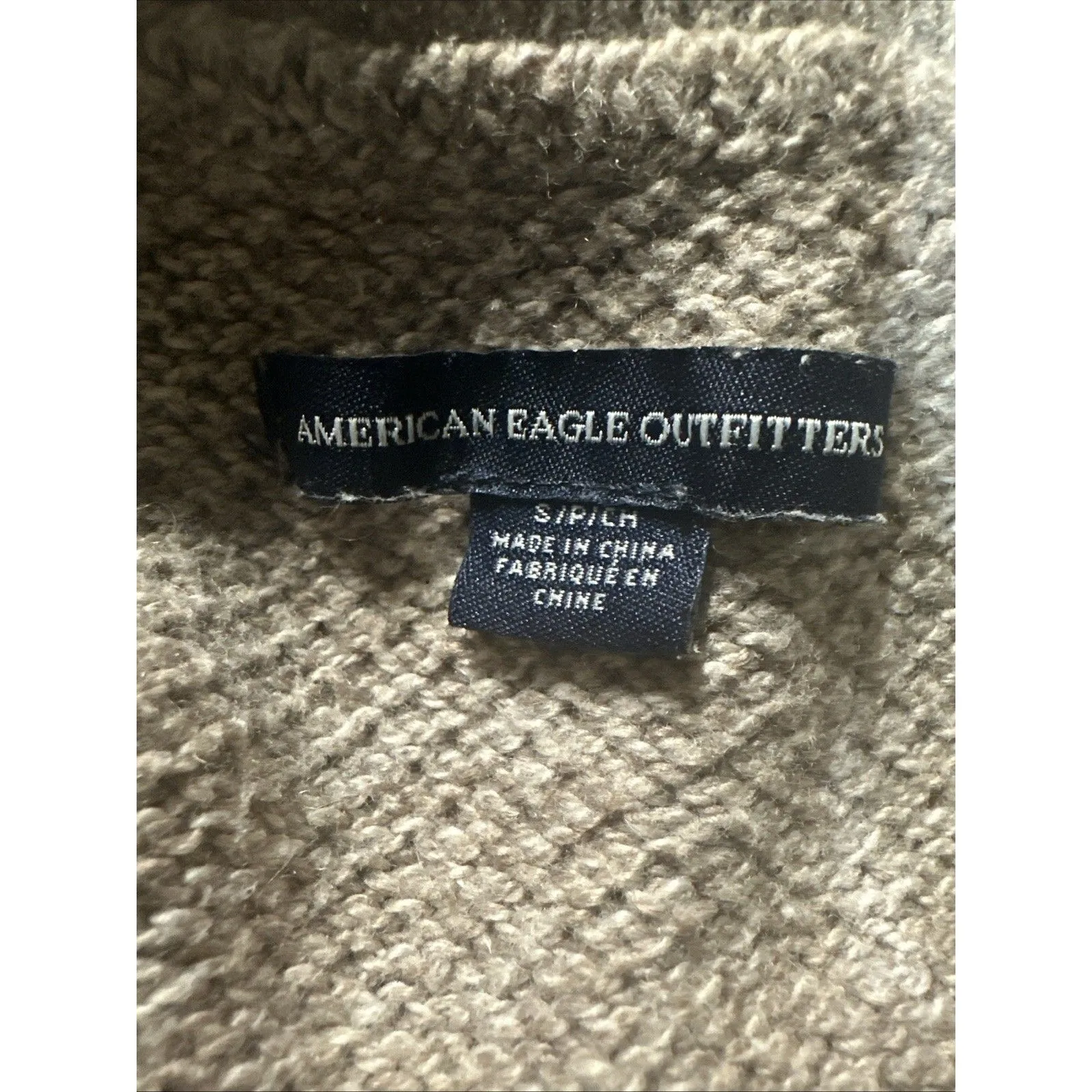 American Eagle Women’s Light Brown Knit Sweater Size Small - Image 6