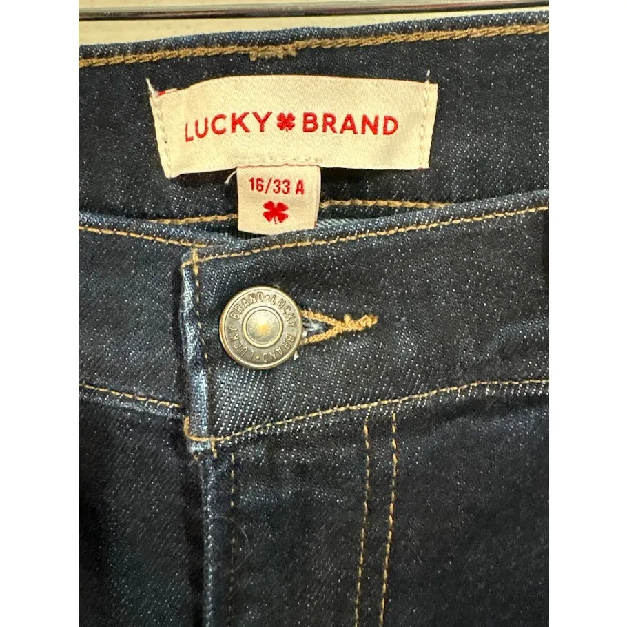 Lucky Brand Women's Dark Wash Sweet Mid-Rise Straight Jeans Size 16 - Image 3