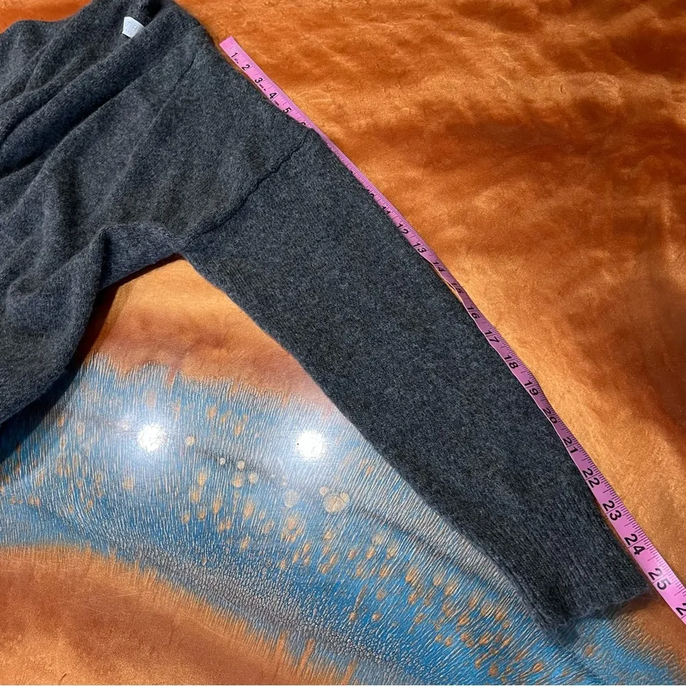 ASTR the Label Pleated Wrap Sweater Charcoal Medium Wool Blend long sleeves - Image 11