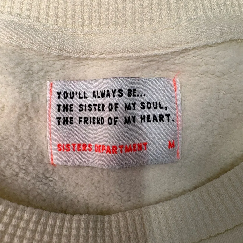 Sisters Department Peace & Love Cream Muscle Tee Size M Size M - Image 3