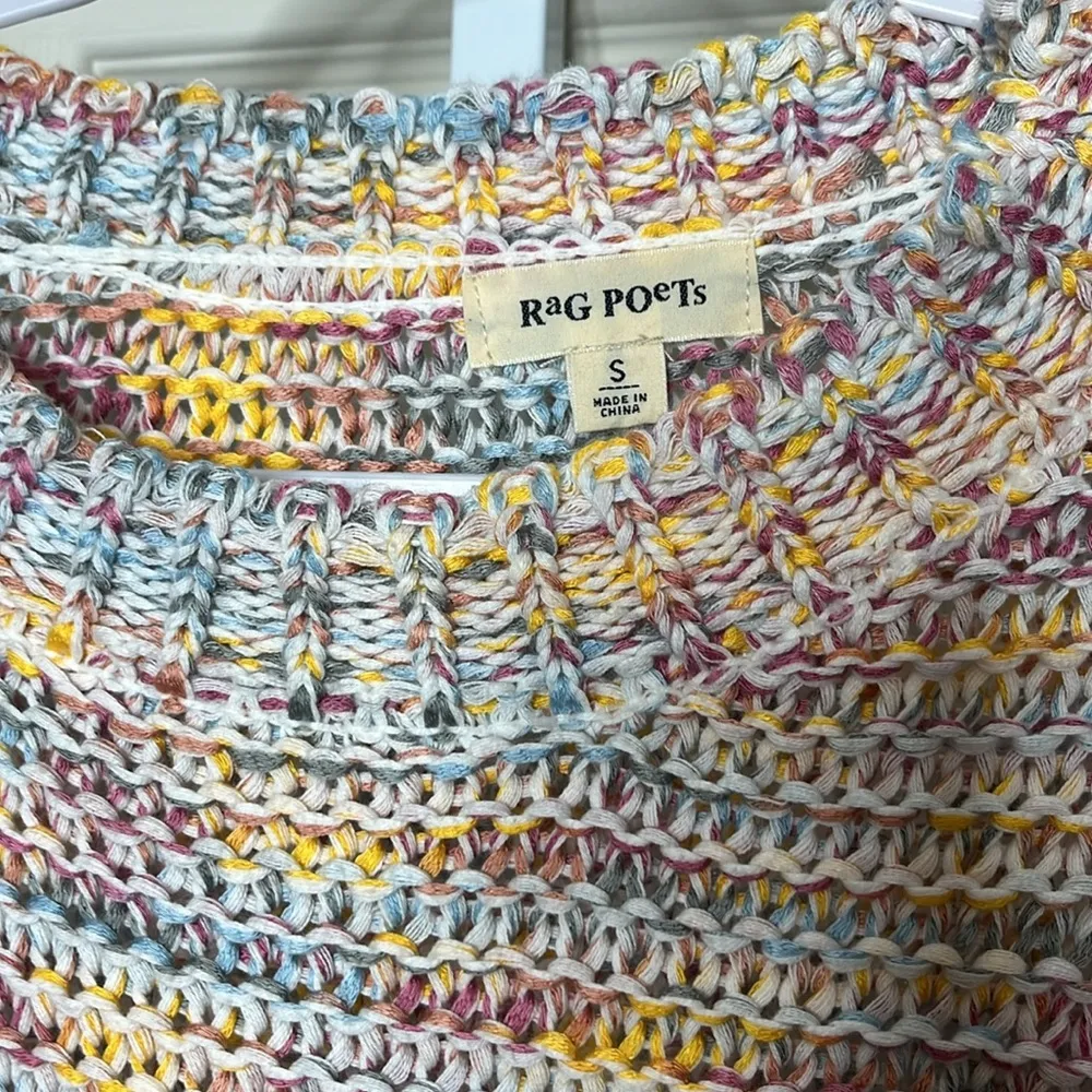 Rag Poets Confetti Sweater Size Small - Image 3