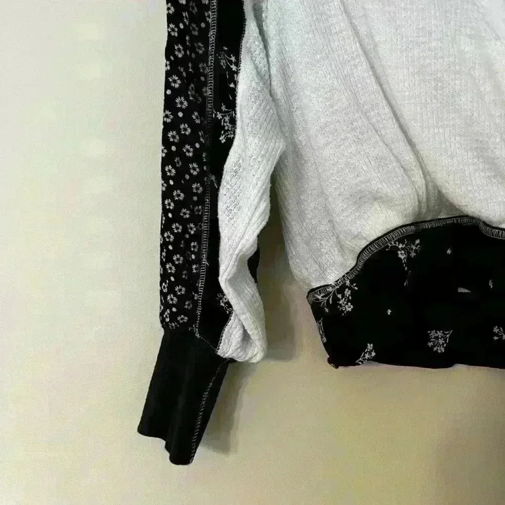 Free People Black and White Blouse - Image 4