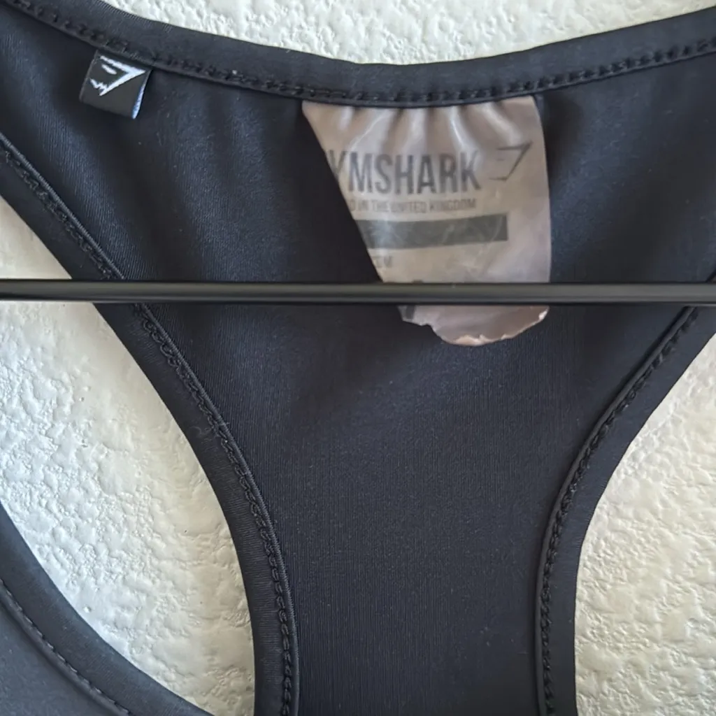 Gymshark Side Cutout Black Sports Bra Branded Small - Image 3