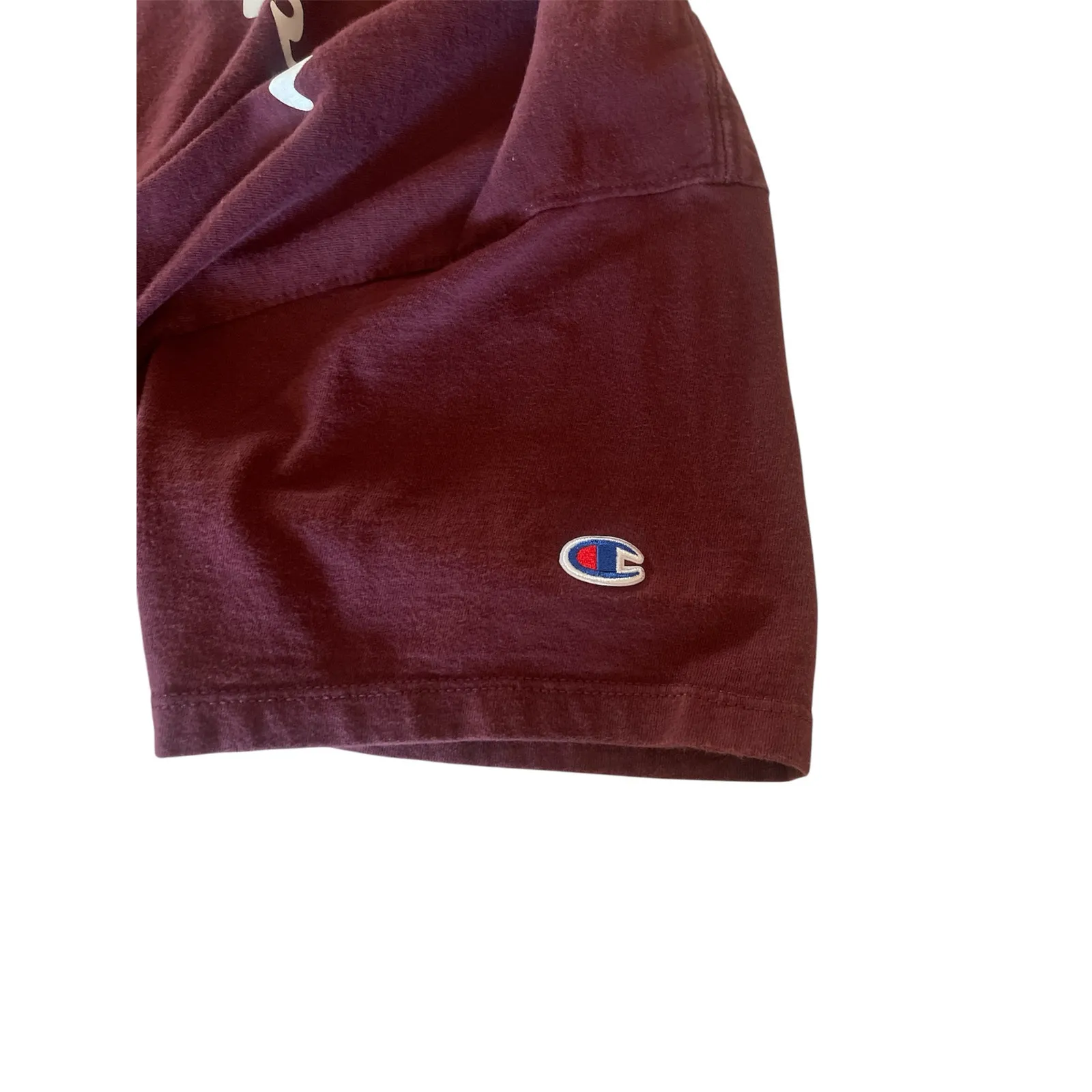 Champion Maroon Medium  Authentic Athletic Wear Tee Shirt‎ - Image 5