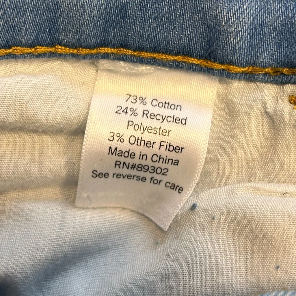 Juniors SO size 5/27 Super high rise Wide Leg stretch blue jeans 5 waist 27 - Image 6