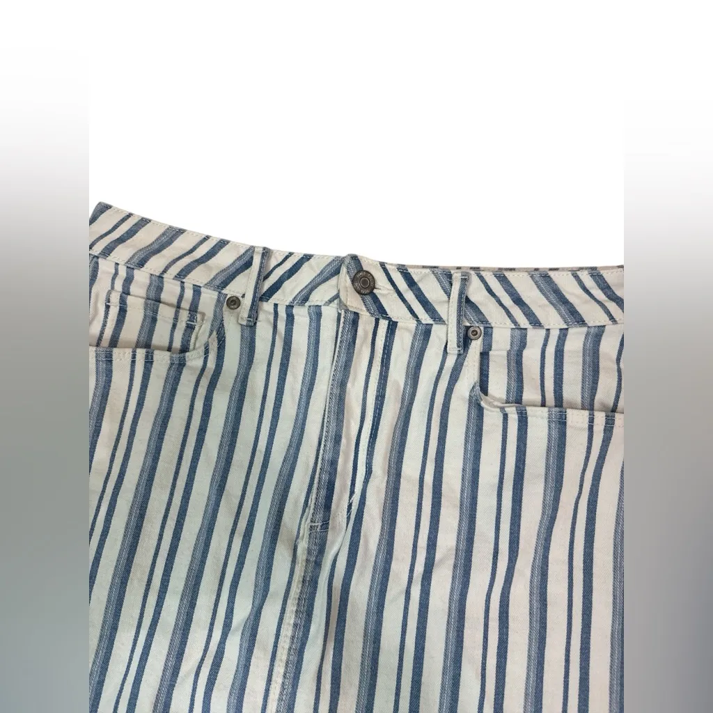 Loft size 6 Striped Denim‎ Skirt - Image 6