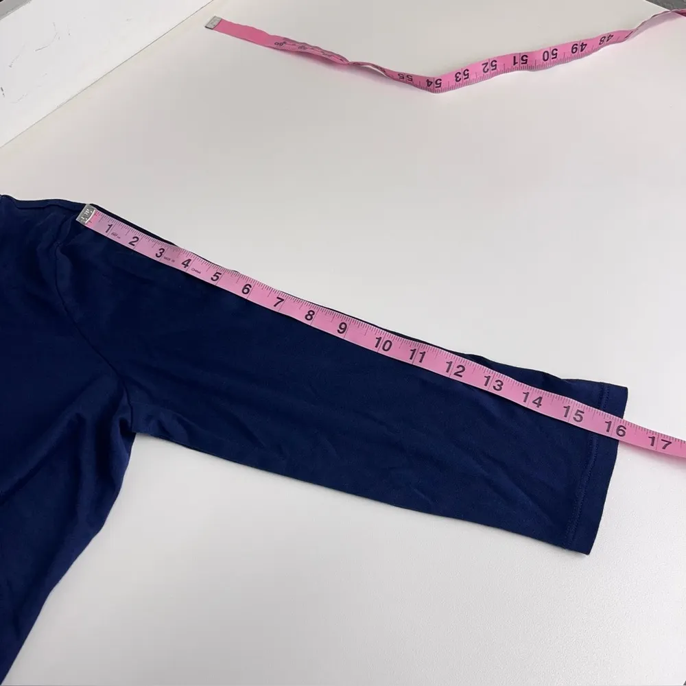 Imperfect Talbots top gold buttons side slits supima cotton blend medium petite - Image 7