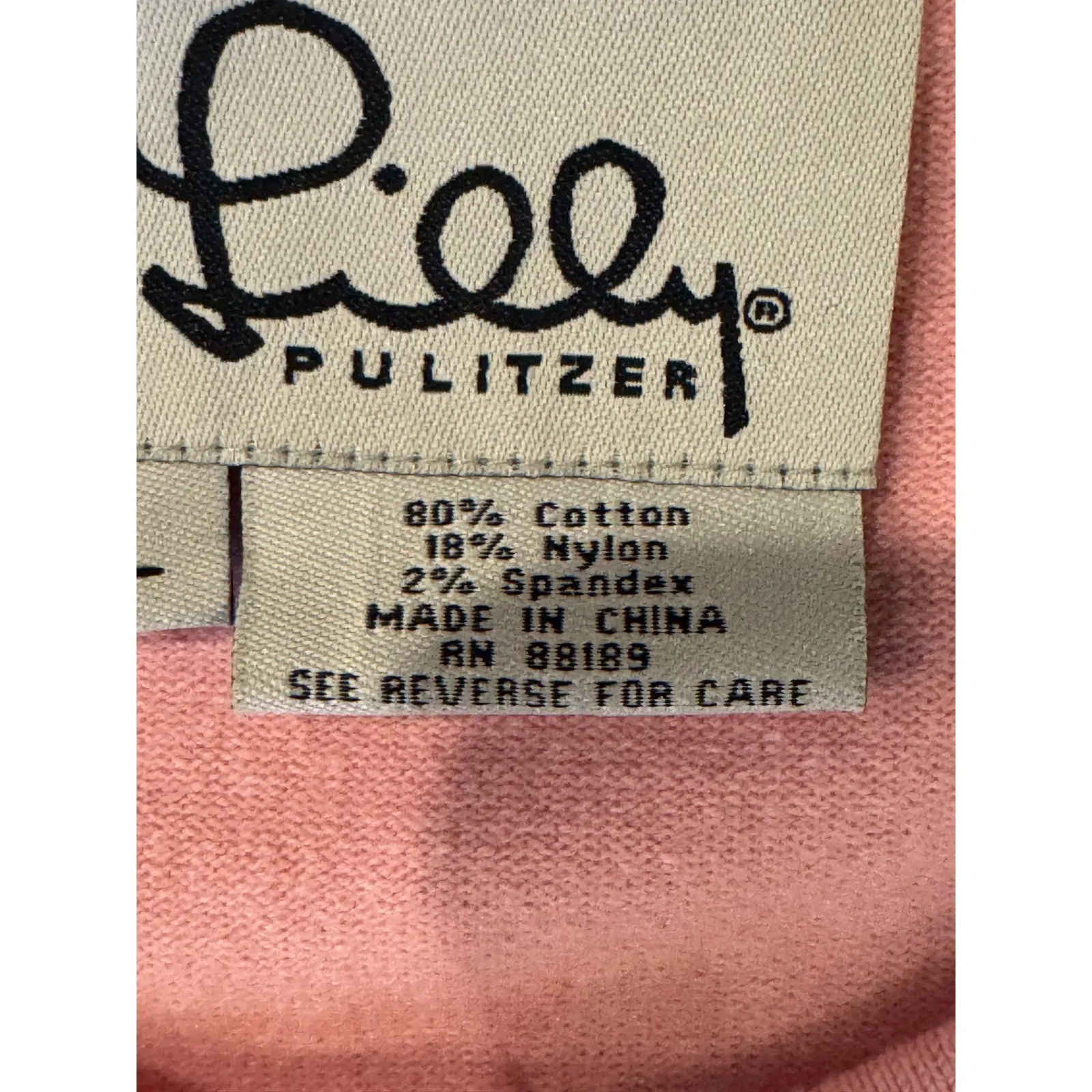 Lilly Pulitzer Sweater Women Large Pink Cotton‎ Blend Cardigan Preppy Coastal - Image 8