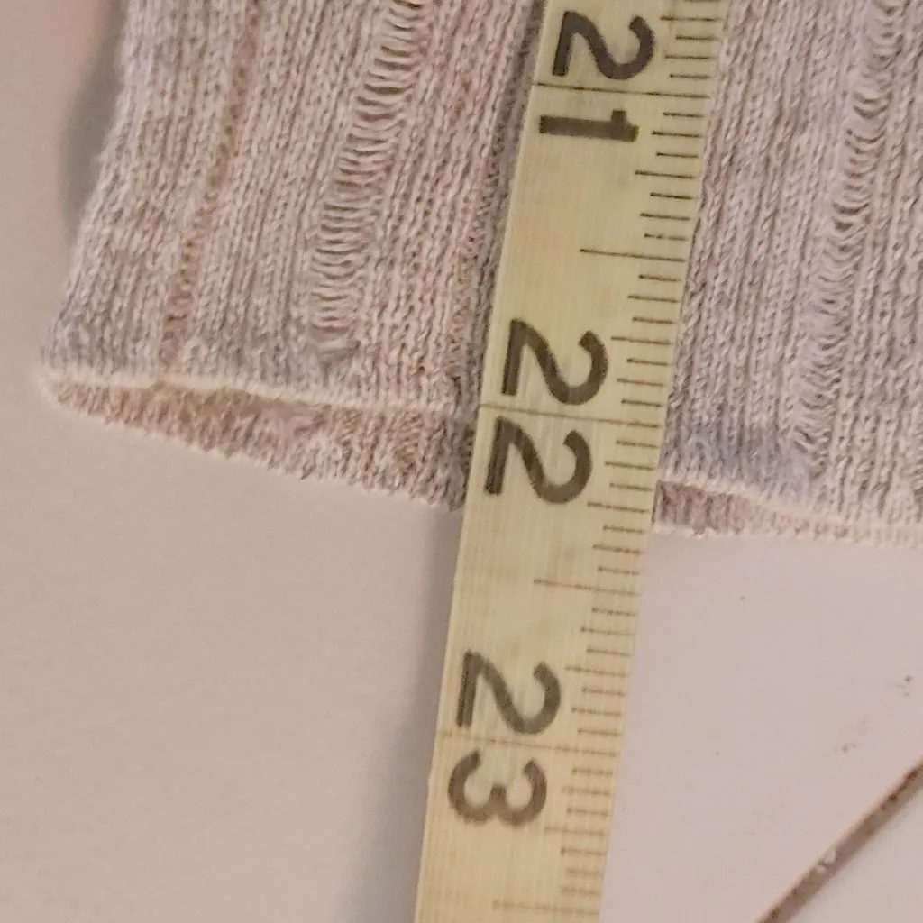 Pendleton Cardigan Sweater Large Petite Beige Ribbed Classic Knit MOP Buttons - Image 7