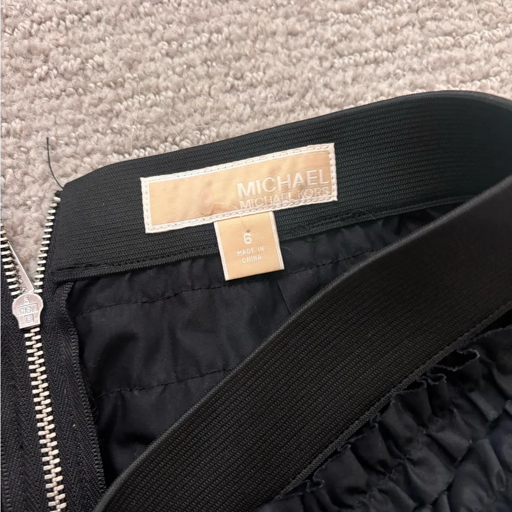 MK Black Ruffled Skirt Size 6 - Image 3