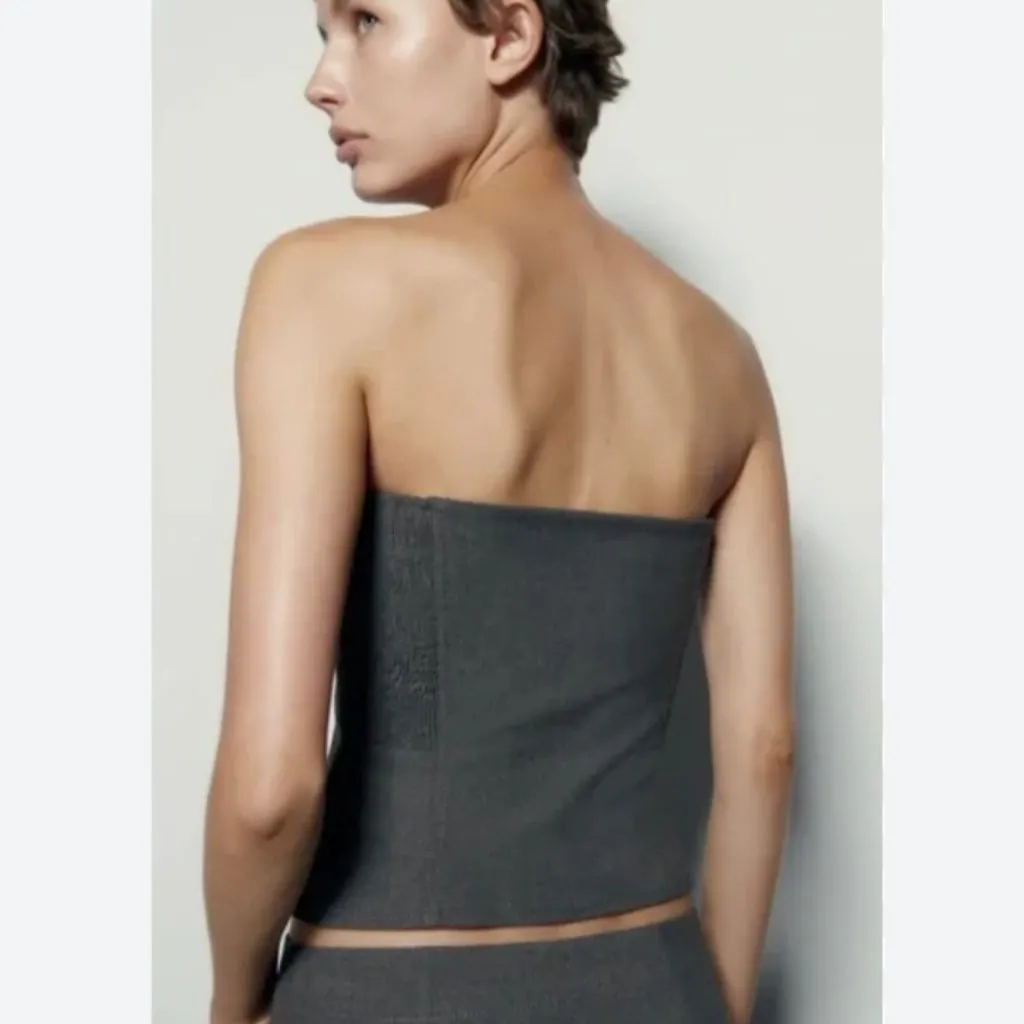 NWOT ZARA ZW COLLECTION BUSTIER TOP 8233/486 Bloggers Fave Small - Image 5