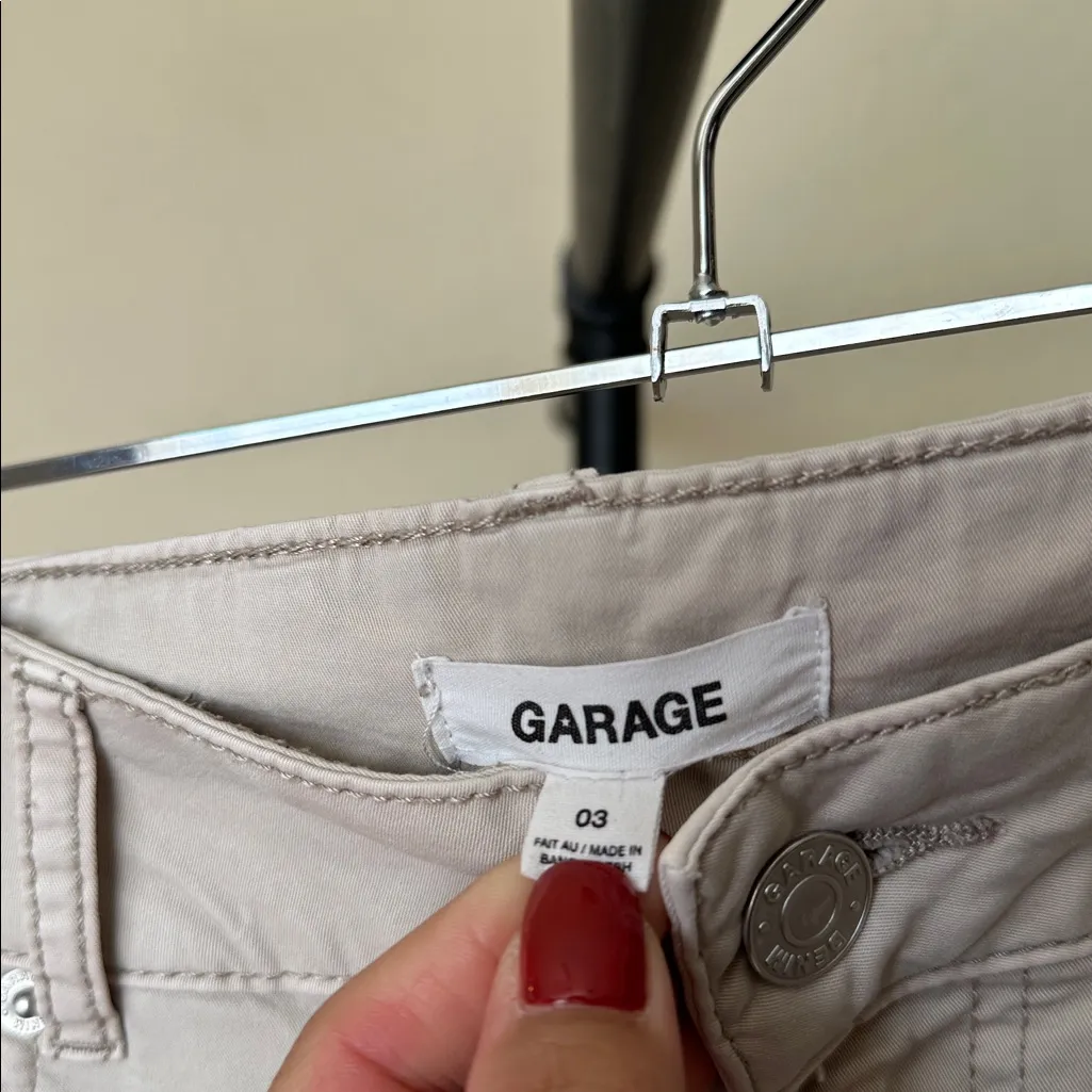 Garage‎ Carter low rise Cargo Bottoms pants straight leg pockets wide leg size 3 - Image 4