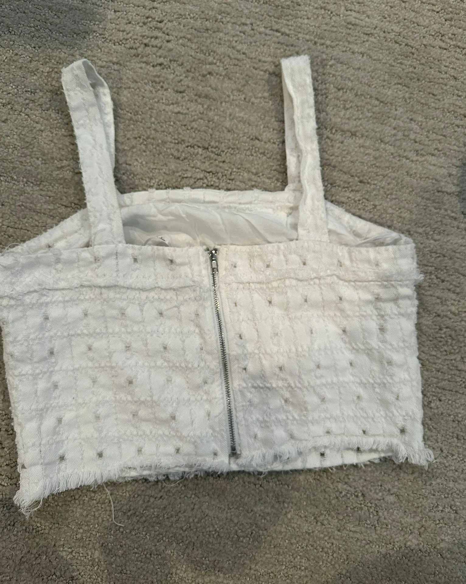 White Cropped Blouse - Image 3