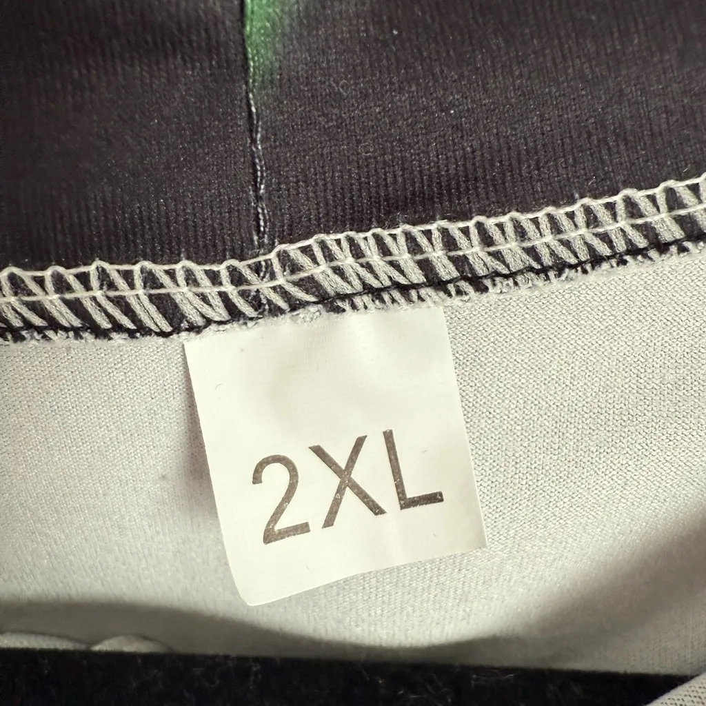 Festive Santa Print Black Onesie Size XXL - Image 4