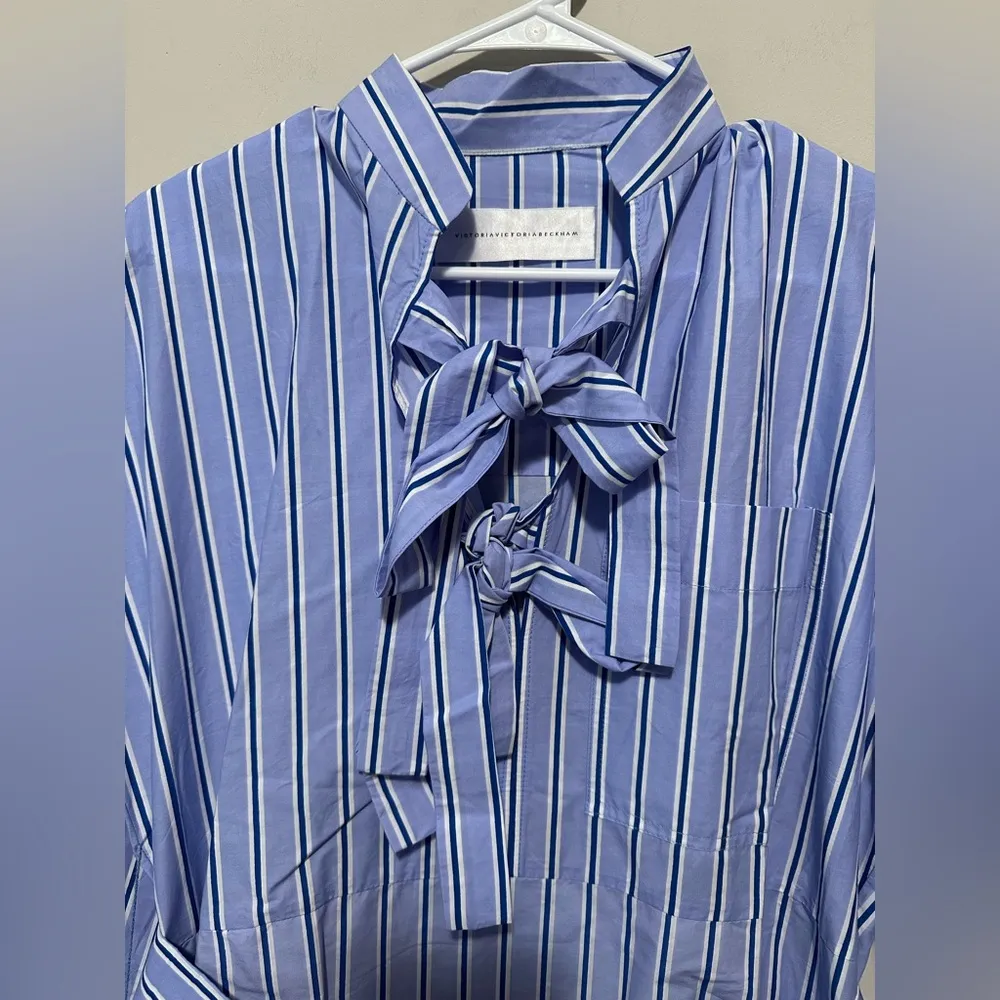 Victoria Victoria Beckham Cotton Striped Dress Size EU 36 - Image 2