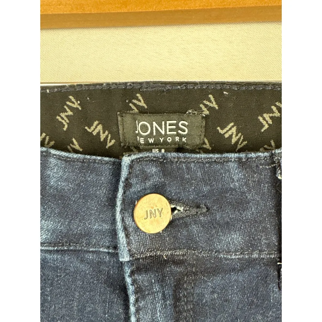 Jones New York Womens Dark Wash Denim Jeans Size 8 - Image 2