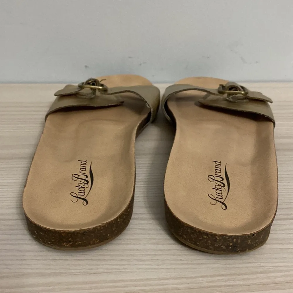 Lucky Brand women’s gold Dolliee sandals. Size 7.5 - Image 6