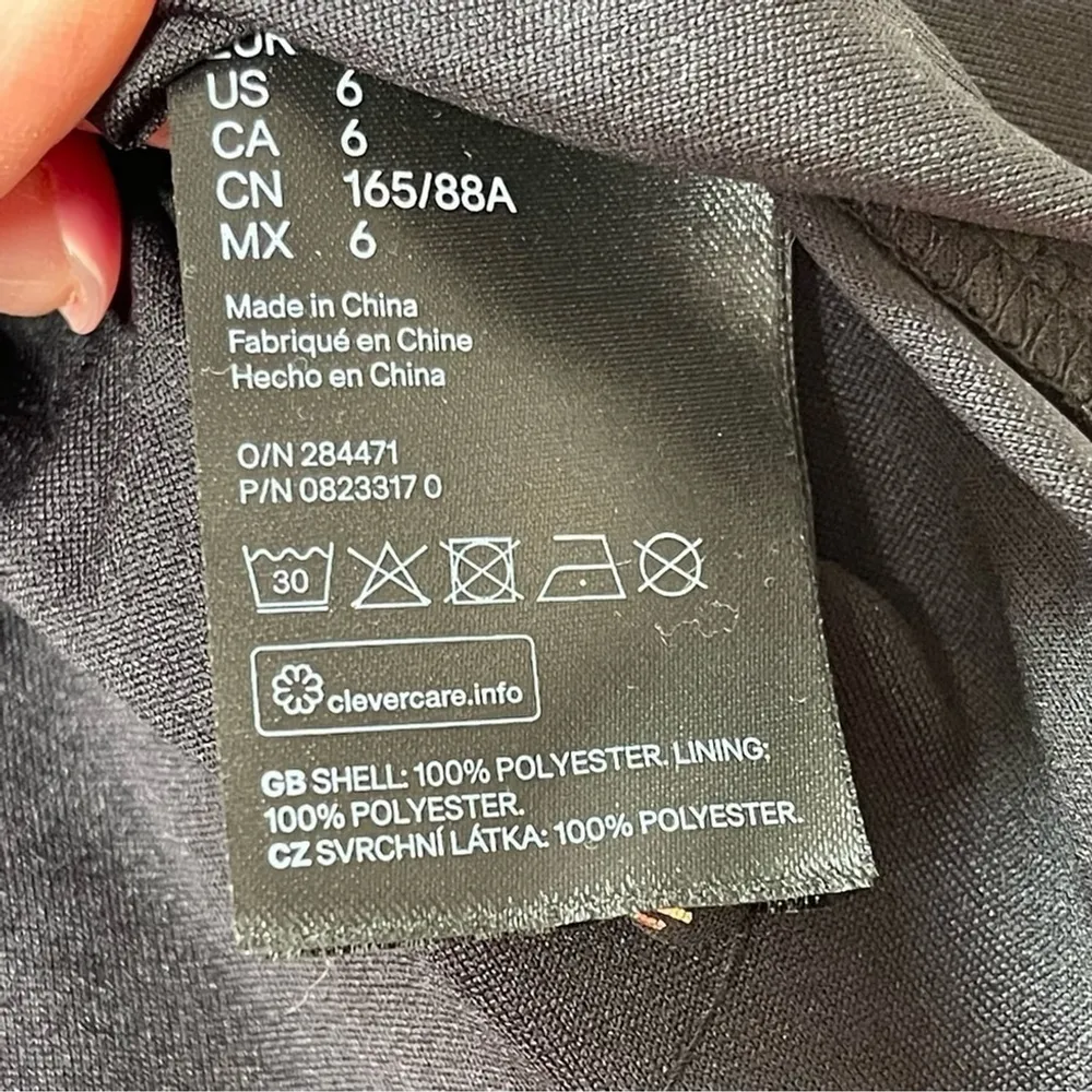 H&m Balloon-sleeved Dress golden dots baby doll style Sz US 6 - Image 8