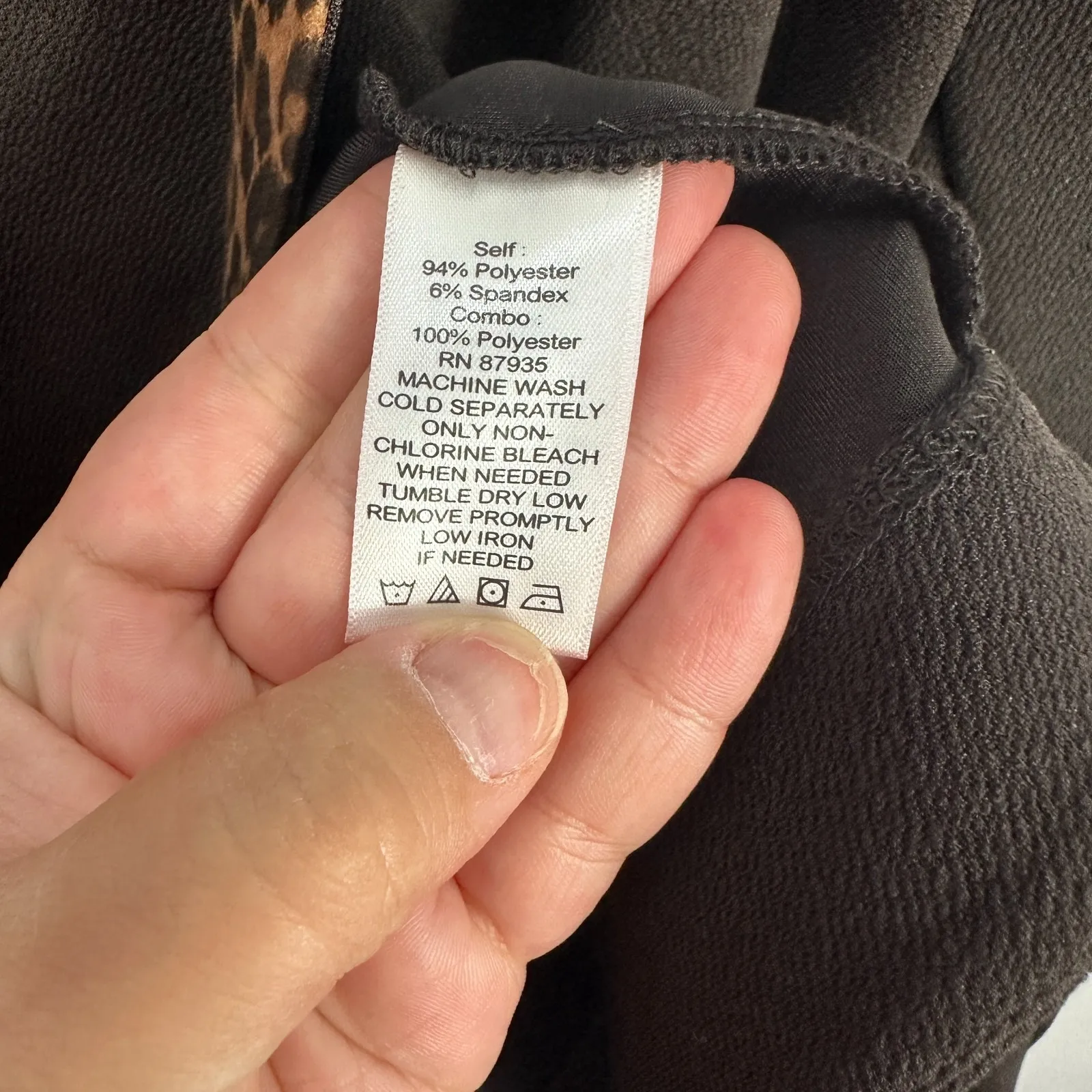 Simonton‎ Says L Brown Leopard Trim Jacket Animal Print Glam Edgy Workwear Chic Size L - Image 6