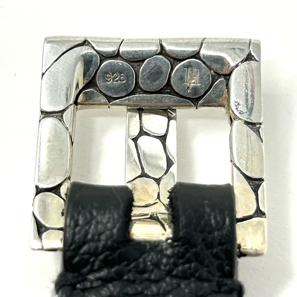 JOHN HARDY leather and sterling silver double wrap bracelet, NWOT - Image 6