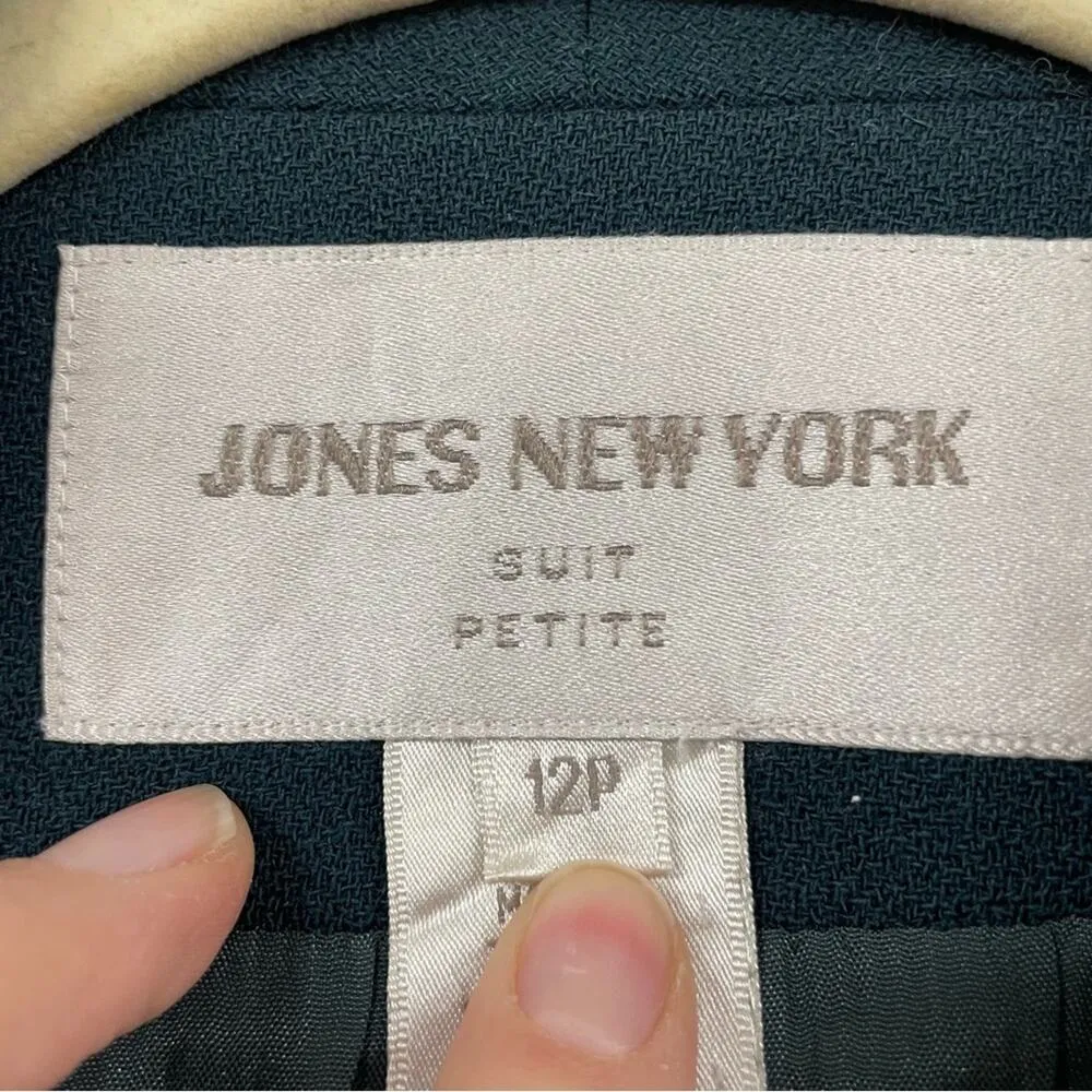 Vintage Jones New York Green Oversized Boyfriend Fit Blazer Jacket 12P - Image 5