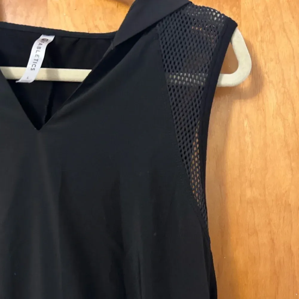 FABLETICS BLACK DRAWSTRING HOODED DRESS - Image 6