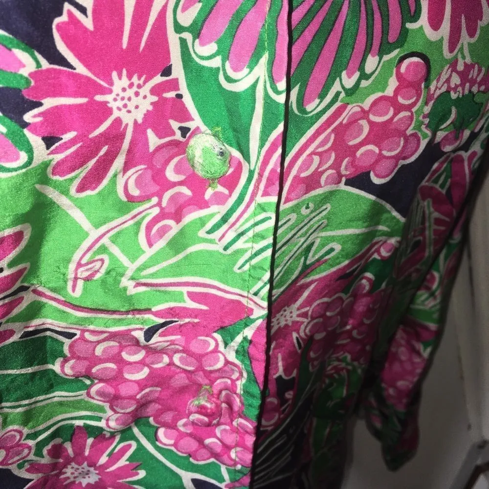Lilly Pulitzer silk XS button down shirt - Image 2