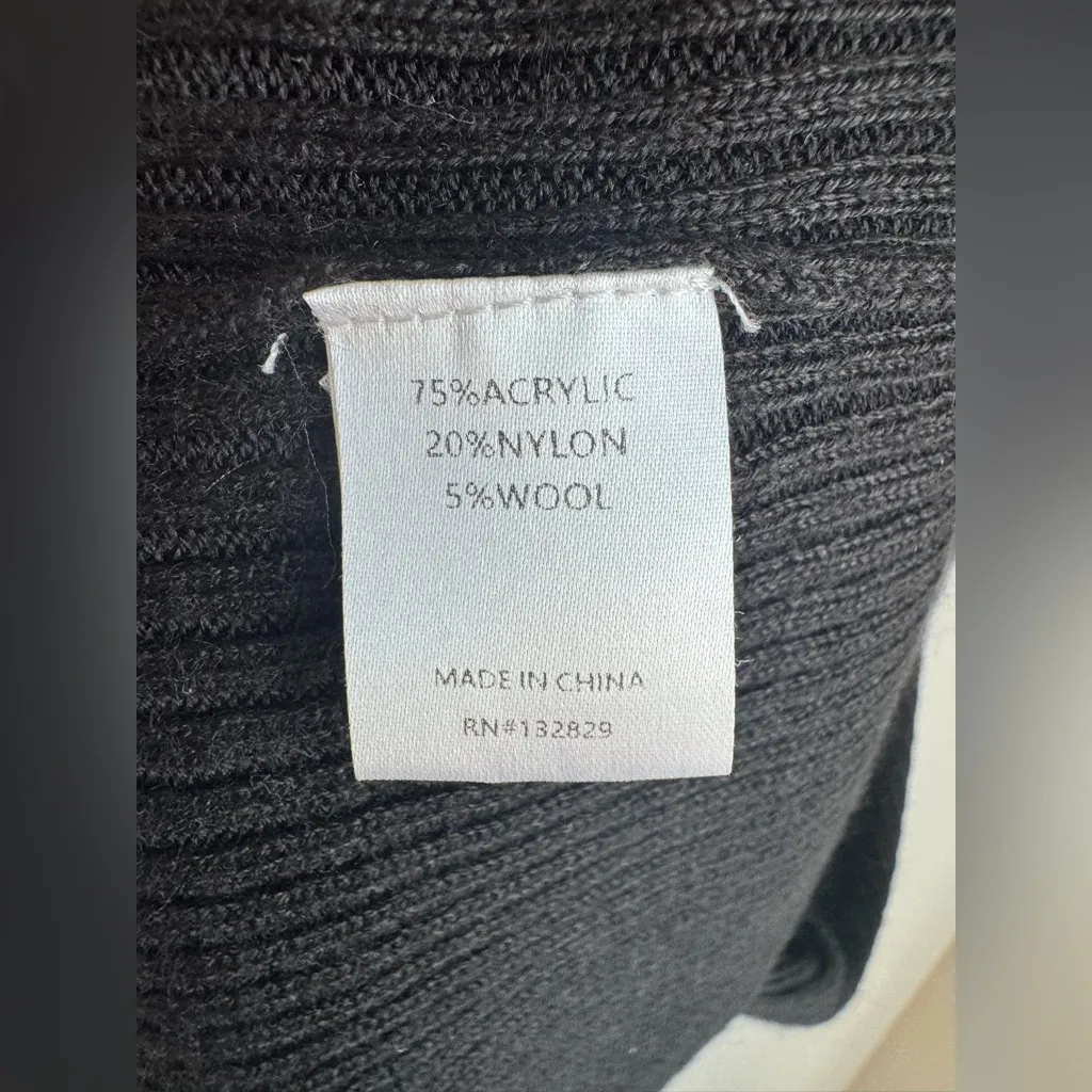 Lovers and Friends Black Havana Poncho Turtleneck Tunic Dress - Image 6