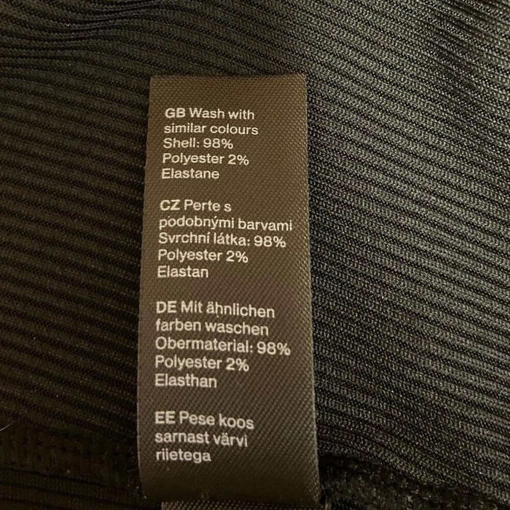 Weekday Ophelia Black Soft Ribbed Knit Spaghetti Strap Scoop Neck Bra Size L - Image 6