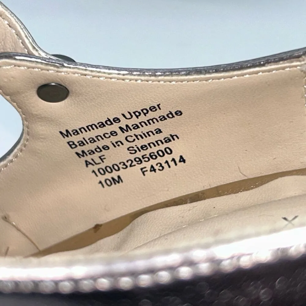 Alfani Step‎ N Flex Heels Womens 10M Dark Pewter Gold Straps Siennahp Pumps NEW - Image 15