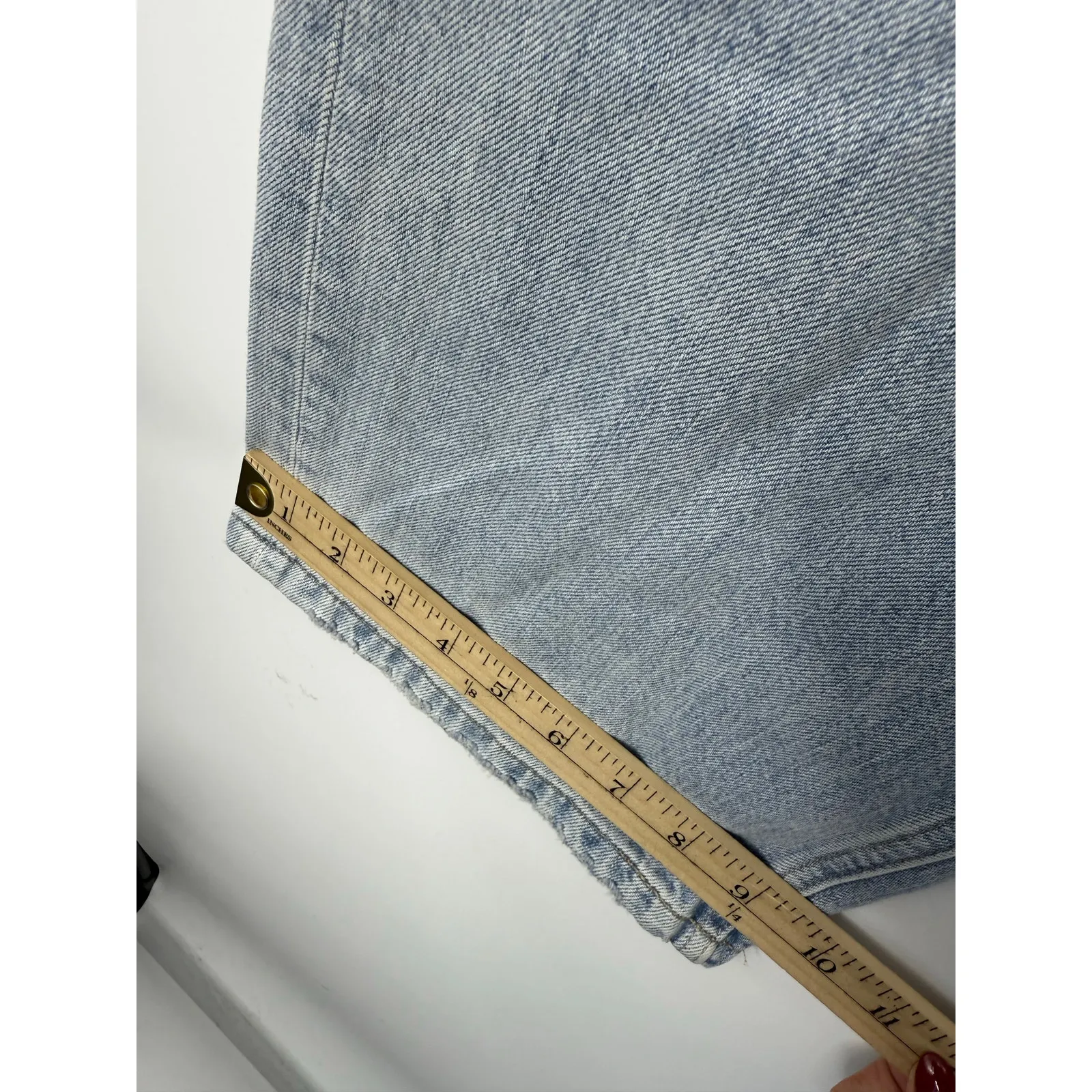 Banana Republic High Rise Rigid Wide Leg Jeans Light Wash Size 24 - Image 11