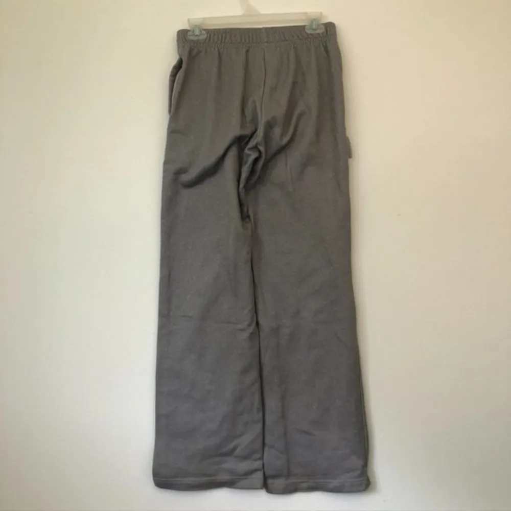 BOOMBAH Solid Heather Gray Elastic Waist Fleece Lined Sweats Sweatpants Small - Image 5