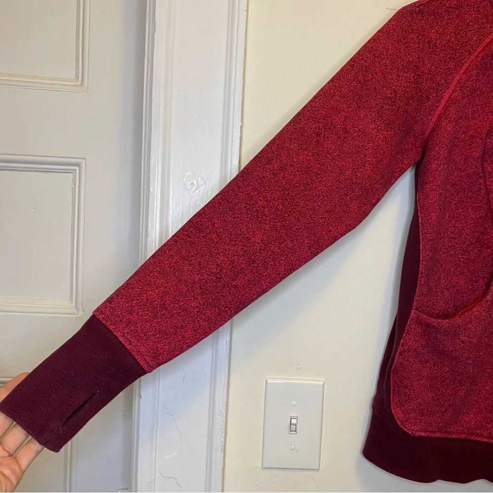 LULULEMON Scuba Full Zip Fleece Hoodie III Rio Mist Boom Juice Red Grape Sz 4 - Image 7